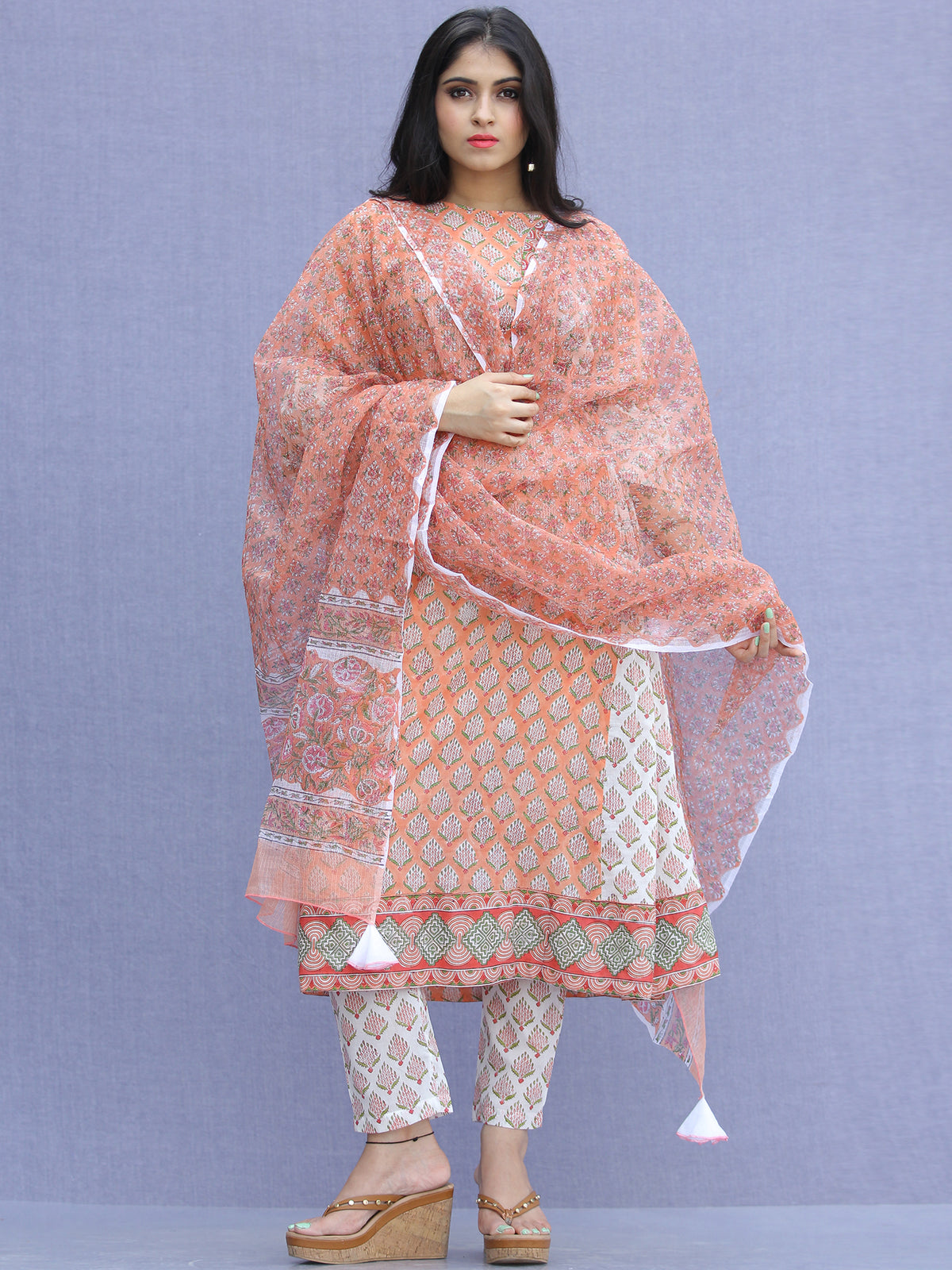 Jashn Amaya - Set of Kurta Pants & Dupatta - KS63A2341D