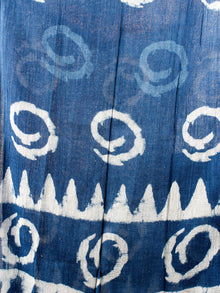 Indigo Bagru Hand Printed Handloom Cotton Stole- S6317001