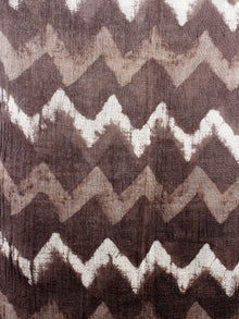 Brown Bagru Hand Printed Handloom Cotton Stole - S6317002