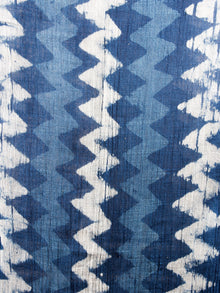 Indigo Bagru Hand Printed Handloom Cotton Stole- S6317004