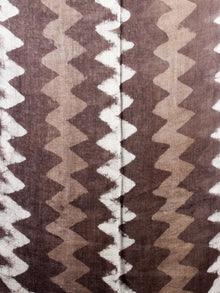 Brown Bagru Hand Printed Handloom Cotton Stole- S6317006