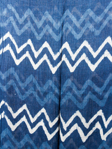Indigo Bagru Hand Printed Handloom Cotton Stole- S6317008