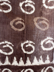 Brown Bagru Hand Printed Handloom Cotton Stole- S6317012