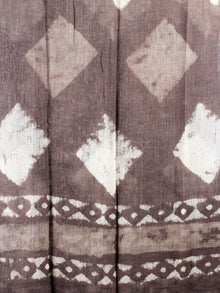 Brown Bagru Hand Printed Handloom Cotton Stole- S6317014