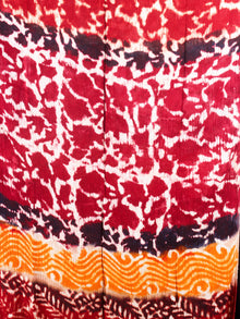 Multi Color Bagru Hand Printed Handloom Cotton Stole- S6317015