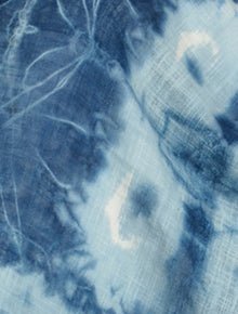 Indigo Bagru Hand Printed Handloom Cotton Stole- S6317017