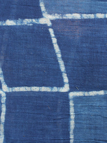 Indigo Bagru Hand Block Printed Handloom Cotton Stole - S6317023