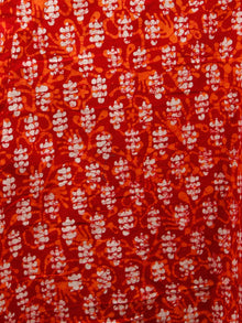 Red Orange White Hand Block Printed Kali Skirt  - S40F311