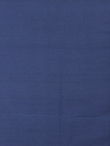Indigo White Hand Block Printed Chanderi Unstitched Kurta & Chanderi Dupatta With Cotton Salwar - S1628006