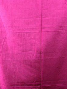 Pink White Hand Block Printed Chanderi Unstitched Kurta & Chanderi Dupatta With Cotton Salwar - S1628001