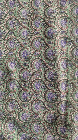 Hand Block Printed Cotton Fabric Per Meter - F001F2646