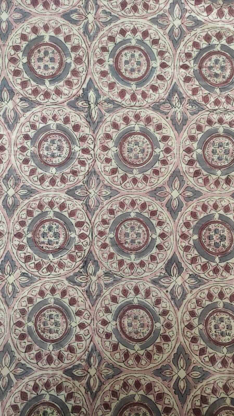 Hand Block Printed Cotton Fabric Per Meter - F001F2662
