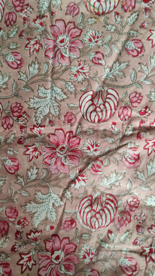 Hand Block Printed Cotton Fabric Per Meter - F001F2666