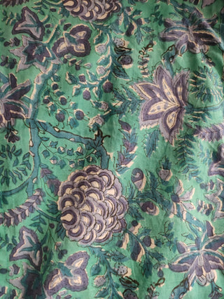 Hand Block Printed Cotton Fabric Per Meter - F001F2677