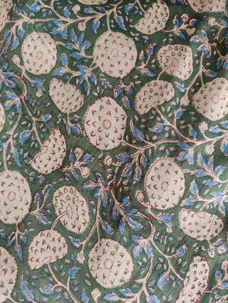 Hand Block Printed Cotton Fabric Per Meter - F001F2675