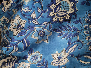 Hand Block Printed Cotton Fabric Per Meter - F001F2674