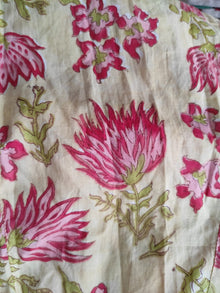 Hand Block Printed Cotton Fabric Per Meter - F001F2671