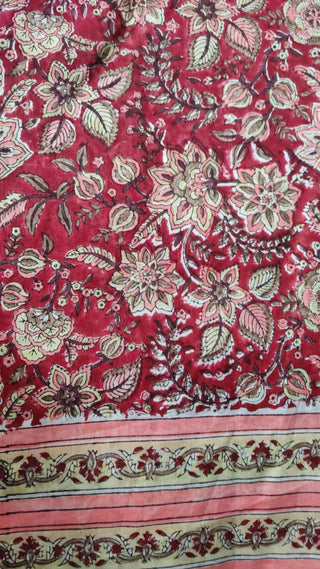 Hand Block Printed Cotton Fabric Per Meter - F001F2690