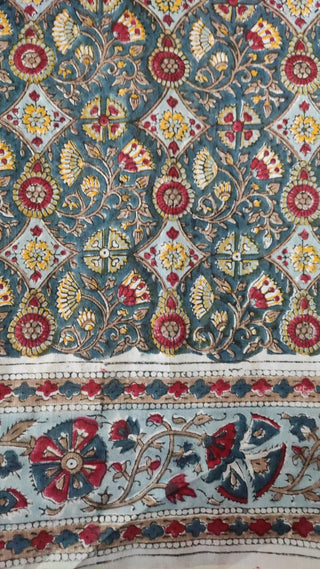 Hand Block Printed Cotton Fabric Per Meter - F001F2692
