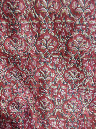 Hand Block Printed Cotton Fabric Per Meter - F001F2704