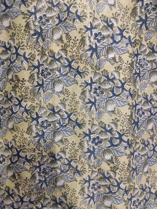 Hand Block Printed Cotton Fabric Per Meter - F001F2702