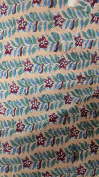 Hand Block Printed Cotton Fabric Per Meter - F001F2720
