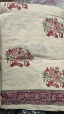 Hand Block Printed Cotton Fabric Per Meter - F001F2725