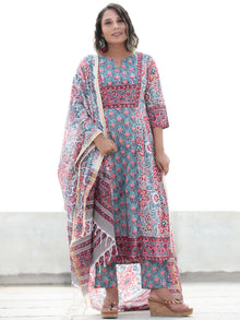 Jashn Gulshan - Set of Anarkali Kurta Pants & Dupatta - KS05A2494D