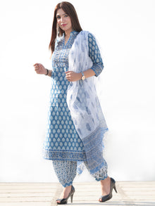 Nayab Faghir - Set of Kurta Salwar Pants & Kota Dupatta - KS60L2543D