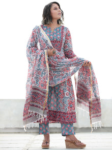 Jashn Gulshan - Set of Anarkali Kurta Pants & Dupatta - KS05A2494D