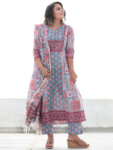 Jashn Gulshan - Set of Anarkali Kurta Pants & Dupatta - KS05A2494D