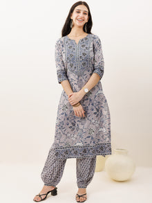 Rozana Minal Set Of Kurta Salwar Pants Dupatta