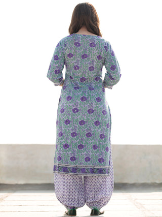 Zohra Raga - Set of Straight Kurta Salwar & Dupatta - KS60M2516D