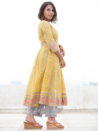 Jashn Amrin - Set of Anarkali Kurta Palazzo & Dupatta - KS25G2496D