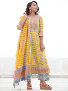 Jashn Amrin - Set of Anarkali Kurta Palazzo & Dupatta - KS25G2496D