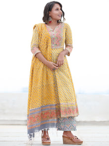Jashn Amrin - Set of Anarkali Kurta Palazzo & Dupatta - KS25G2496D