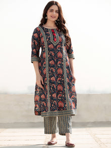 Zohra Najah - Set of Straight Kurta Pants & Banarsee Dupatta - KS60K2521D