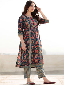 Zohra Najah - Set of Straight Kurta Pants & Banarsee Dupatta - KS60K2521D