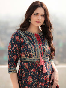 Zohra Gulzar - Set of Anarkali Kurta Palazzo & Banarsee Dupatta - KS13G2521D