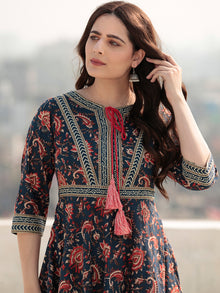 Zohra Gulzar - Set of Anarkali Kurta Palazzo & Banarsee Dupatta - KS13G2521D