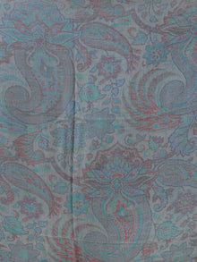 Grey Sky Blue Beige Pure Cashmere Wool Jamavar Stole  - S200556