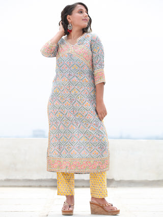Jashn Shabana - Set of Kurta Pants & Dupatta - KS04B2496D