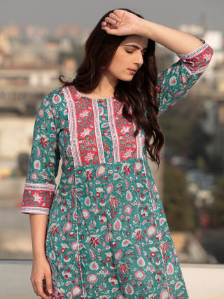 Zohra Sumaira - Set of Kurta Palazzo & Dupatta - KS60R2522D