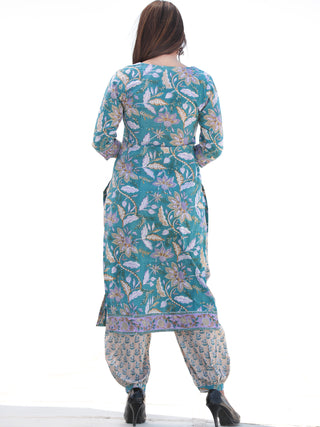 Nayab Raga - Set of Kurta Salwar Pants & Kota Dupatta - KS51A2552D