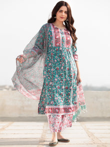 Zohra Sumaira - Set of Kurta Palazzo & Dupatta - KS60R2522D