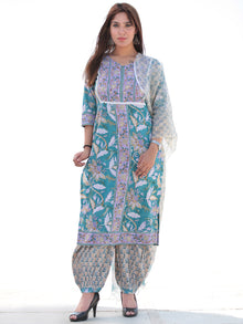 Nayab Raga - Set of Kurta Salwar Pants & Kota Dupatta - KS51A2552D
