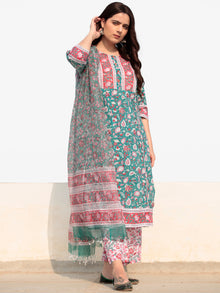 Zohra Sumaira - Set of Kurta Palazzo & Dupatta - KS60R2522D