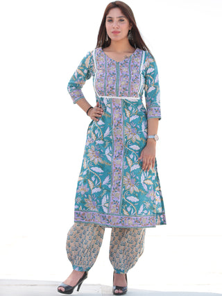 Nayab Feiyaz - Set of Kurta Salwar Pants & Kota Dupatta - KS51B2552D