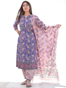 Nayab Inaya - Set of Kurta Salwar Pants & Dupatta - KS62A2525D