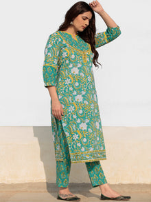 Zohra Nahiza - Set of Kurta Pants & Kota Dupatta - KS61C2524D